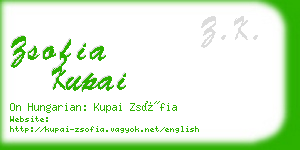 zsofia kupai business card